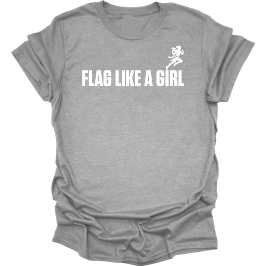 Flag Like A Girl Girls Short Sleeve T-Shirt (Sport Grey)
