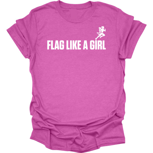 Flag Like A Girl Womens Short Sleeve T-Shirt (Heather Berry)