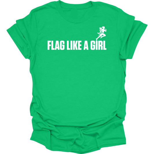 Flag Like A Girl Womens Short Sleeve T-Shirt (Green)